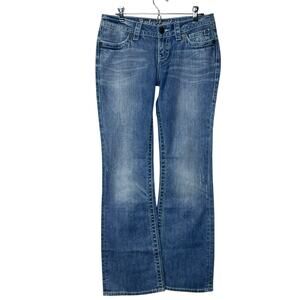 New Harley Davidson Low Rise Distressed Boot Cut Jeans Women 8 NWOT Pockets